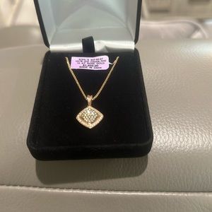 10k Rose Gold and Champagne Diamond Necklace